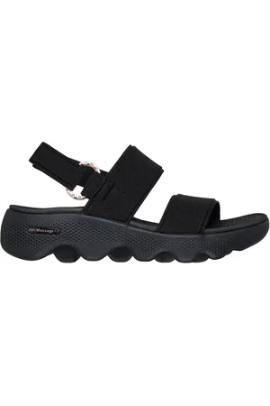 Skechers Ženy GO WALK Massage Fit - Renee sandály v Černá/Růžové Zlato