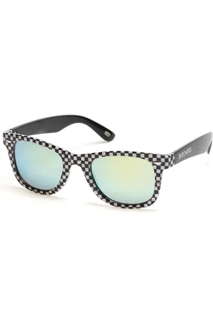 Skechers Checkered Wayfarer sluneční brýle v Černá/Bílý