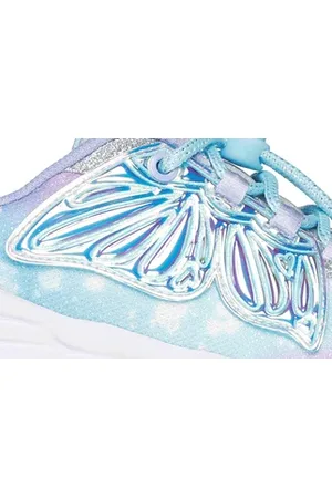 Skechers Dívky Dream Racer - Wing Brites Shoes v Stříbrná/ Levandule