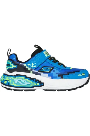 Skechers Chlapci Mega-Craft 4K Shoes v Modrý/Limetková