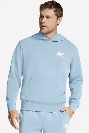 Skechers Muži SKECHCLOUD Elevate mikina v Bílý/Modrý