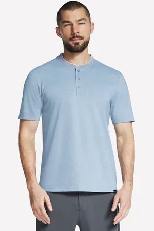 Skechers Muži Off Duty Short Sleeve Henley Top v