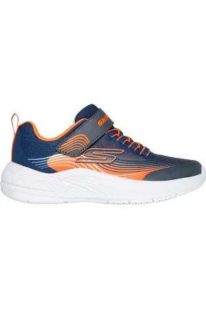 Skechers Chlapci Microspec Advance Shoes v Tmave Modrá/Oranzový