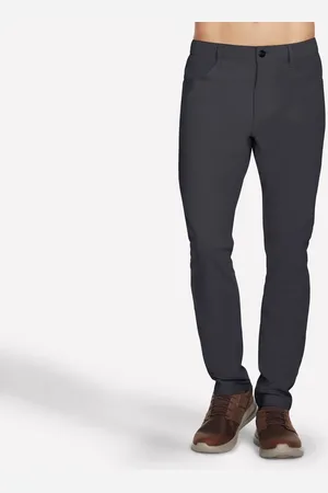 Skechers Muži GO WALK Premium 5 Pocket kalhoty v Cerná/Sedá Uhlíková