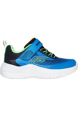Skechers Chlapci Microspec Advance Shoes v Modrý/Limetková