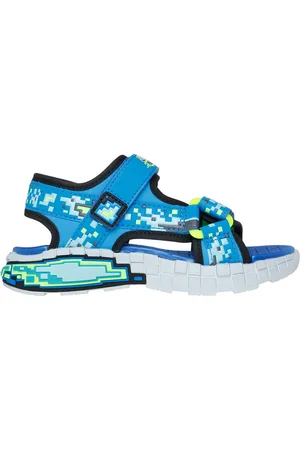 Skechers Chlapci Mega-Splash 4K sandály v Cerná/Limetková