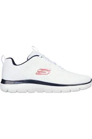 Skechers Muži Summits - Torre Shoes v Bílá/Tmave Modrá