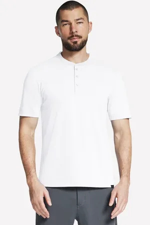 Skechers Muži Off Duty Short Sleeve Henley Top v
