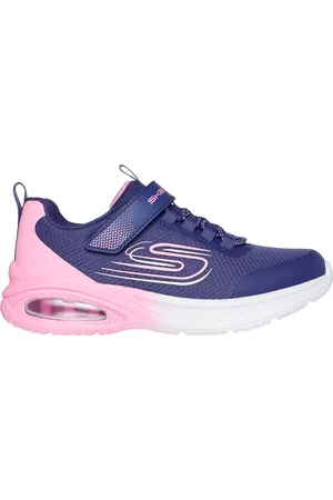 Skechers Dívky Microspec Max Advance - Fly 3.0 Shoes v Tmave Modrá/Ruzový