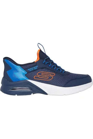 Skechers Chlapci Slip-ins: Microspec Max - Brisk-Stripe Teniska v Tmave Modrá/Modrý
