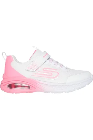 Skechers Dívky Microspec Max Advance - Fly 3.0 Shoes v Bílý/Sytě Růžová