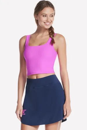 Skechers Ženy GO FLEX RIB Longline Bra v Neonové Růžový/ Levandule