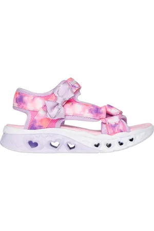 Skechers Dívky Flutter Hearts sandály - Blurry Love v Růžový/Levandule