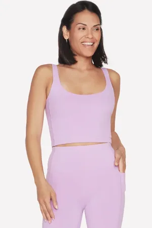 Skechers Ženy GOFLEX Joy Longline Bra v Fialový/Brcálová