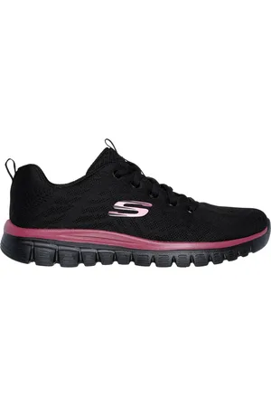 Skechers Ženy Graceful - Get Connected Shoes v Černá/Fialová