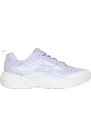 Skechers Dívky Microspec Advance Shoes v Bílý/ Levandule/Barva Máty