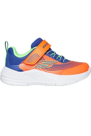 Skechers Chlapci Microspec Advance Shoes v Oranžový/Modrý