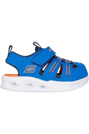 Skechers Chlapci S-Lights: Sola Glow sandály v Modrý/Tmave Modrý
