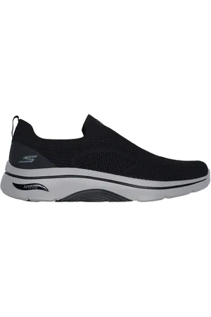 Skechers Muži GO WALK Arch Fit 2.0 - Knitted Relief Shoes v Černá/Šedá
