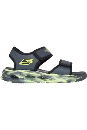 Skechers Chlapci S-Lights: Sola Glow sandály - Fusion Brights v Sedá Uhlíková/Cerná