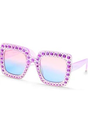 Skechers Dívky Square Rhinestone sluneční brýle v