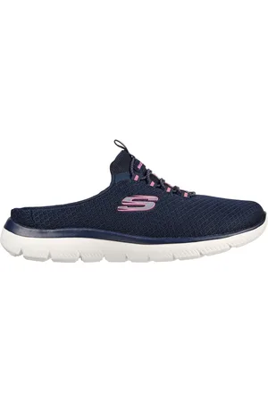 Skechers Ženy Summits - Swift Step Shoes v Tmave Modrá/Syte Ruzová