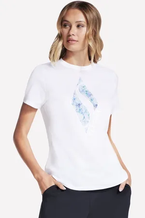 Skechers Ženy Floral Diamond Classic Crew tričko v