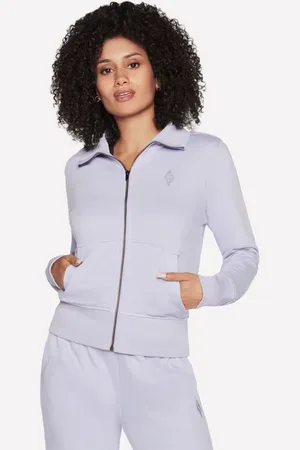 Skechers Ženy The Hoodless mikina Diamond bunda v Levandule/Světle Růžová