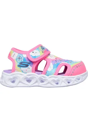 Skechers Dívky Heart Lights sandály - Cutie Clouds v