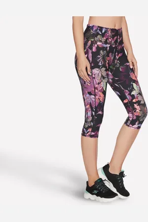 Skechers Ženy The GOFLEX Ultraviolet capri v Cerná/Fialový