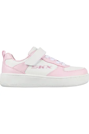 Skechers Dívky Sport Court 92 Shoes v Bílý/Růžový