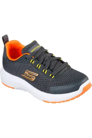 Skechers Chlapci Dynamic Tread - Nitrode Shoes v Sedá Uhlíková/Oranzový
