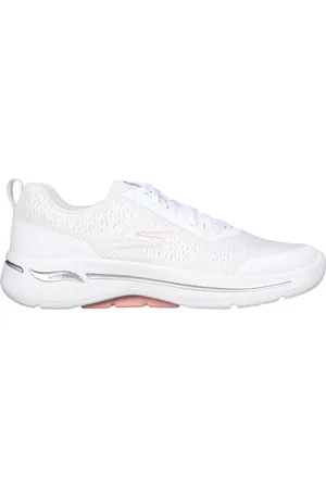 Skechers Ženy GO WALK Arch Fit - Uptown Summer Shoes v Bílý/Světle Růžová