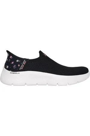 Skechers Ženy Slip-ins: GO WALK Flex - Sunset Rose Shoes v Černá/Růžový