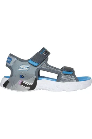 Skechers Chlapci S-Lights: Creature-Splash Shoes v Sedá Uhlíková/Modrý