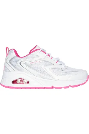 Skechers Dívky Uno - So Wavy Shoes v Bílý/Růžový