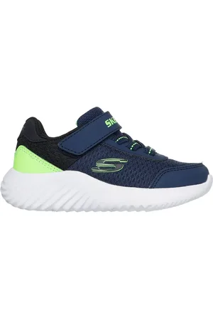 Skechers Chlapci Bounder - Trekzic Shoes v Tmave Modrá/Limetková