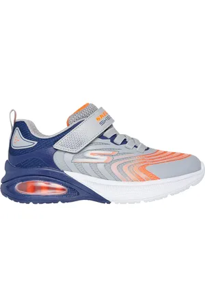 Skechers Chlapci Microscope Max Advance - Vortivox Shoes v Sedá/Tmave Modrá