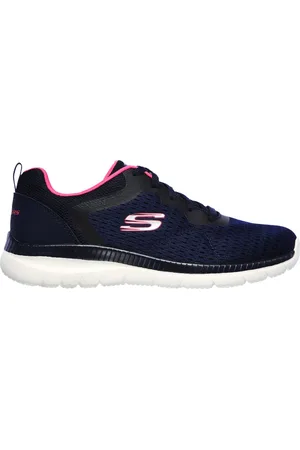 Skechers Ženy Bountiful - Quick Path Shoes v Tmave Modrá/Syte Ruzová