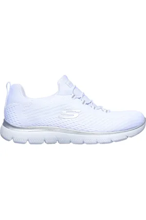 Skechers Ženy Summits - Fast Attraction Shoes v Bílý/Stříbrná