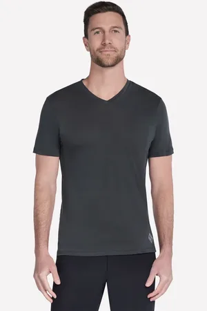 Skechers Muži GO DRI Pima Short Sleeve V-Neck Top v