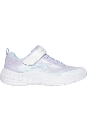 Skechers Dívky Microspec Advance Shoes v Bílý/ Levandule/Barva Máty