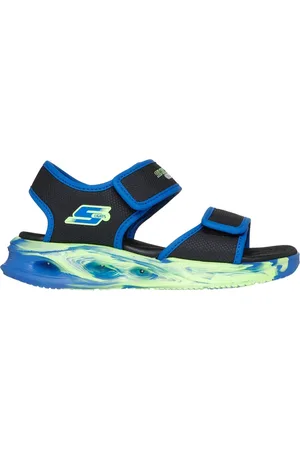 Skechers Chlapci S-Lights: Sola Glow sandály - Fusion Brights v Černá/Modrý
