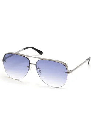 Skechers Semi-Rimless Metal Aviator v Barva Gunmetal/Černá