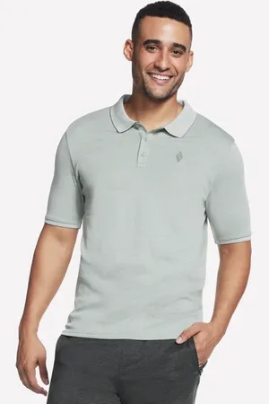 Skechers Muži Apparel Off Duty Polo Shirt v Světle Šedá/Zelený