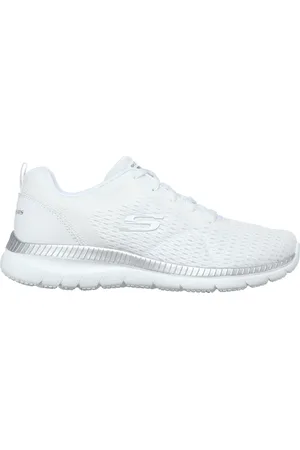 Skechers Ženy Bountiful - Quick Path Shoes v Bílý/Stříbrná