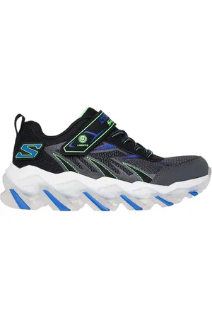 Skechers Chlapci S-Lights: Mega-Surge 2.0 Shoes v Sedá Uhlíková/Cerná
