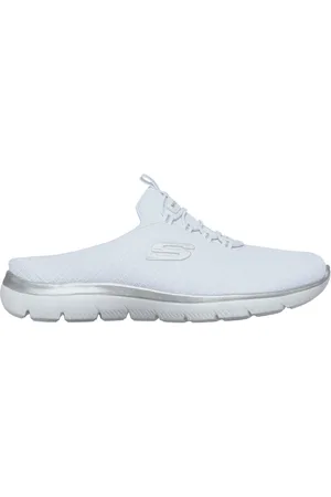 Skechers Ženy Summits - Swift Step Shoes v Bílý/Stříbrná
