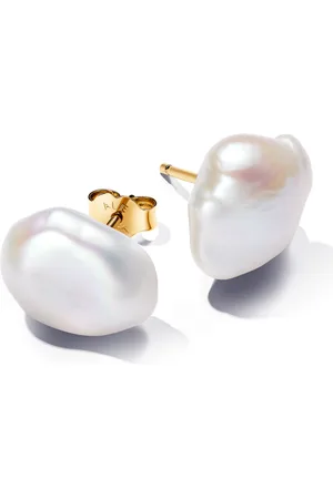 PANDORA ESSENCE pozlacené náušnice s perlami 263309C01