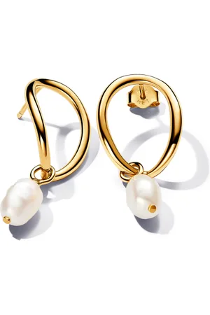 PANDORA ESSENCE pozlacené náušnice s perlami 263281C01
